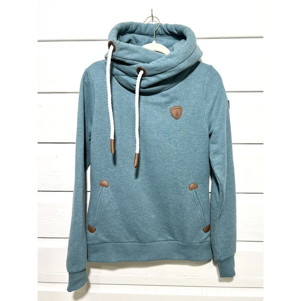 NWOT Wanakome Women's Artemis Cowl Neck Hoodie Artemis Mallard Small RARE Teal